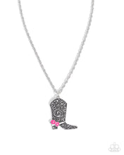 Load image into Gallery viewer, Blazing Boot - Pink necklace A094