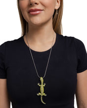 Load image into Gallery viewer, Salamander Statement - Green necklace E004