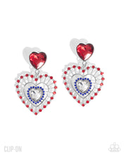 Load image into Gallery viewer, Patriotic Pattern - Multi clip-on earring C003