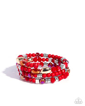Load image into Gallery viewer, Material WHIRL - Red coil bracelet E049