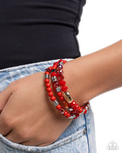 Load image into Gallery viewer, Material WHIRL - Red coil bracelet E049