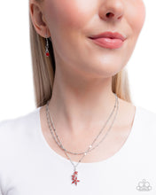Load image into Gallery viewer, Scintillating Stars - Red necklace E033