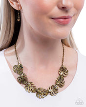 Load image into Gallery viewer, Leafy Legato - Brass necklace E015