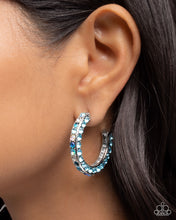 Load image into Gallery viewer, High-Level Haute - Blue hoop earring G041