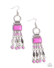 Load image into Gallery viewer, Complimentary Cascade - Purple earring D064