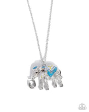 Load image into Gallery viewer, Educated Elephant - Blue necklace E081