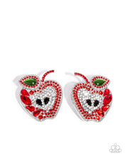 Load image into Gallery viewer, Apple for the Teacher - Red post earring E017