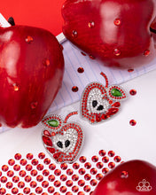 Load image into Gallery viewer, Apple for the Teacher - Red post earring E017