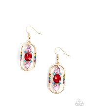 Load image into Gallery viewer, Sit and Stare - Red earring D001