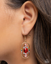 Load image into Gallery viewer, Sit and Stare - Red earring D001