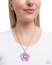 Load image into Gallery viewer, Perennial Pendant - Purple necklace B127
