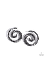 Load image into Gallery viewer, Spiral Silhouette - Black post earring A070