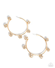 Load image into Gallery viewer, Ornamental Optimism - Gold hoop earring B131