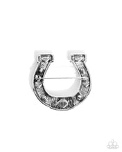 Load image into Gallery viewer, Horseshoe Horizon - Blue Brooch A069