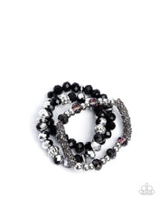 Load image into Gallery viewer, Faceted Fusion - Black bracelet E083