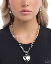 Load image into Gallery viewer, Heartfelt Hangout - Silver necklace UP