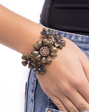 Load image into Gallery viewer, Bursting Bouquet - Brass bracelet