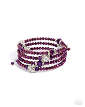 Load image into Gallery viewer, Sensible Shimmer - Purple coil bracelet A008