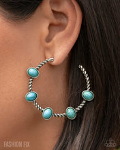 Load image into Gallery viewer, Canyon Course - Blue hoop earring BOX 19