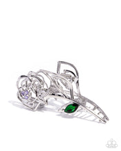 Load image into Gallery viewer, Model ROSE - Purple claw hair clip D014