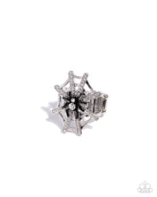 Load image into Gallery viewer, Spiderweb Shimmer - Black ring G025