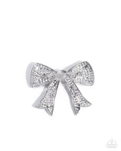 Load image into Gallery viewer, Bow Bravado - White Brooch B008