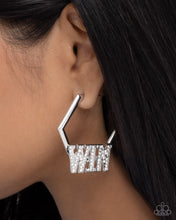 Load image into Gallery viewer, Everything to Win - White hoop earring D085