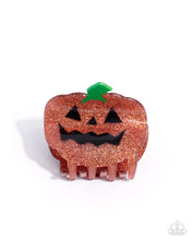 Load image into Gallery viewer, Jubilant Jack-O-Lantern - Orange Claw hair clip LR4 & BOX 21