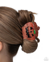 Load image into Gallery viewer, Jubilant Jack-O-Lantern - Orange Claw hair clip LR4 & BOX 21