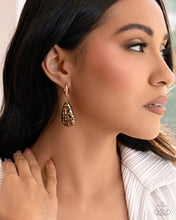 Load image into Gallery viewer, Caged Cheetah - Gold hoop earring Pink Friday Exclusive A018
