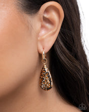 Load image into Gallery viewer, Caged Cheetah - Gold hoop earring Pink Friday Exclusive A018