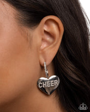 Load image into Gallery viewer, Shimmery Spotter - White hoop earring F024