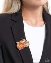 Load image into Gallery viewer, Pumpkin Pattern - Orange Brooch Box 11