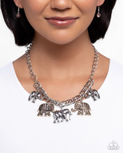 Load image into Gallery viewer, Elephant Herd - Multi necklace B127