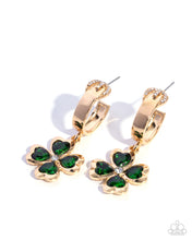 Load image into Gallery viewer, Lavish Luck - Green hinge hoop earring B090