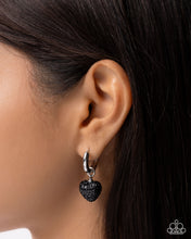 Load image into Gallery viewer, Affectionate Aim - Black hoop earrings A017
