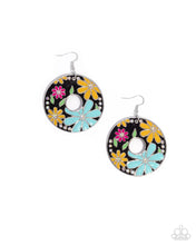 Load image into Gallery viewer, Embroidered Elegance - Black earring C027