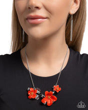 Load image into Gallery viewer, Floral Forecast - Red Necklace F008