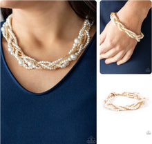 Load image into Gallery viewer, Royal Reminiscence - Gold necklace + Vintage Variation - Gold bracelet 2227
