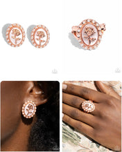Load image into Gallery viewer, $16 SET: Rosy Relic - Copper post earring + matching ring C024C