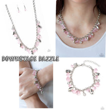 Load image into Gallery viewer, Downstage Dazzle - Pink necklace plus matching bracelet Dazing Dazzle 1629