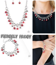 Load image into Gallery viewer, Fiercely Fancy - Red necklace plus matching bracelet Fancy Fascination - Red 856