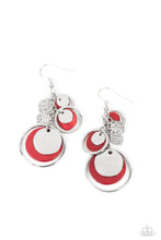 Load image into Gallery viewer, Saved By The Shell - red earring D083