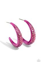 Load image into Gallery viewer, Obsessed with Ombré - pink hoop earring E016