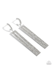 Load image into Gallery viewer, Elongated Ease - White hoop earring Jan 2026 LOP B034