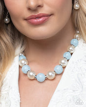 Load image into Gallery viewer, 2 pc SET: Lacy Lady Blue necklace + bracelet G033