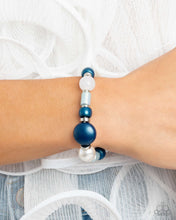 Load image into Gallery viewer, 2 pc SET: Captivating Can-Can - Blue necklace + bracelet G033
