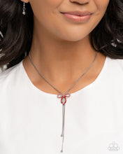 Load image into Gallery viewer, 2 pc SET: Bombshell Bow - Red necklace + Bracelet G033