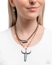Load image into Gallery viewer, Longhorn Layers - Copper Necklace E042