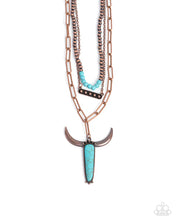 Load image into Gallery viewer, Longhorn Layers - Copper Necklace E042